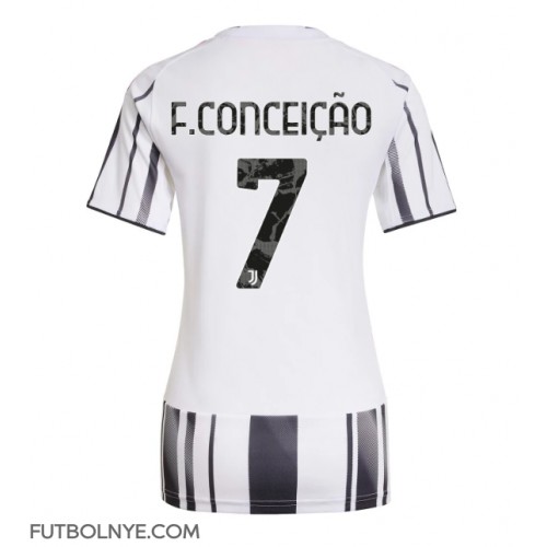 Camiseta Juventus Francisco Conceicao #7 Primera Equipación para mujer 2025-26 manga corta